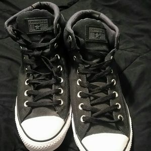 Black, Gray and White Converse